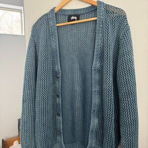 Stussy loose gauge cardigan